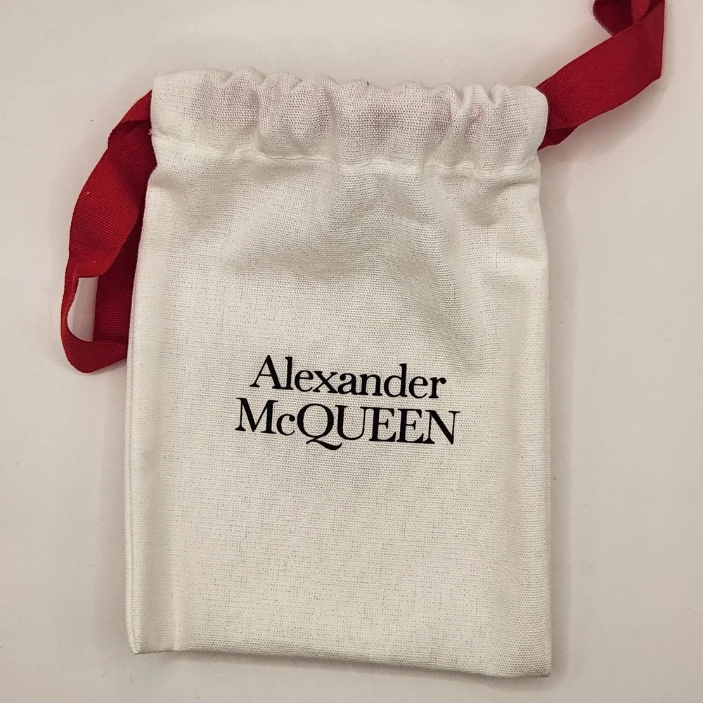 Alexander McQueen Bright Pink Leather Skull Card Holder Case Wallet Box Dust Bag
